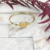 GOLD BRACELET WITH SEMIPRECIOUS YELLOW AVENTURINE