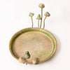 RUSTIC METAL TRAY WITH MUSHROOMS