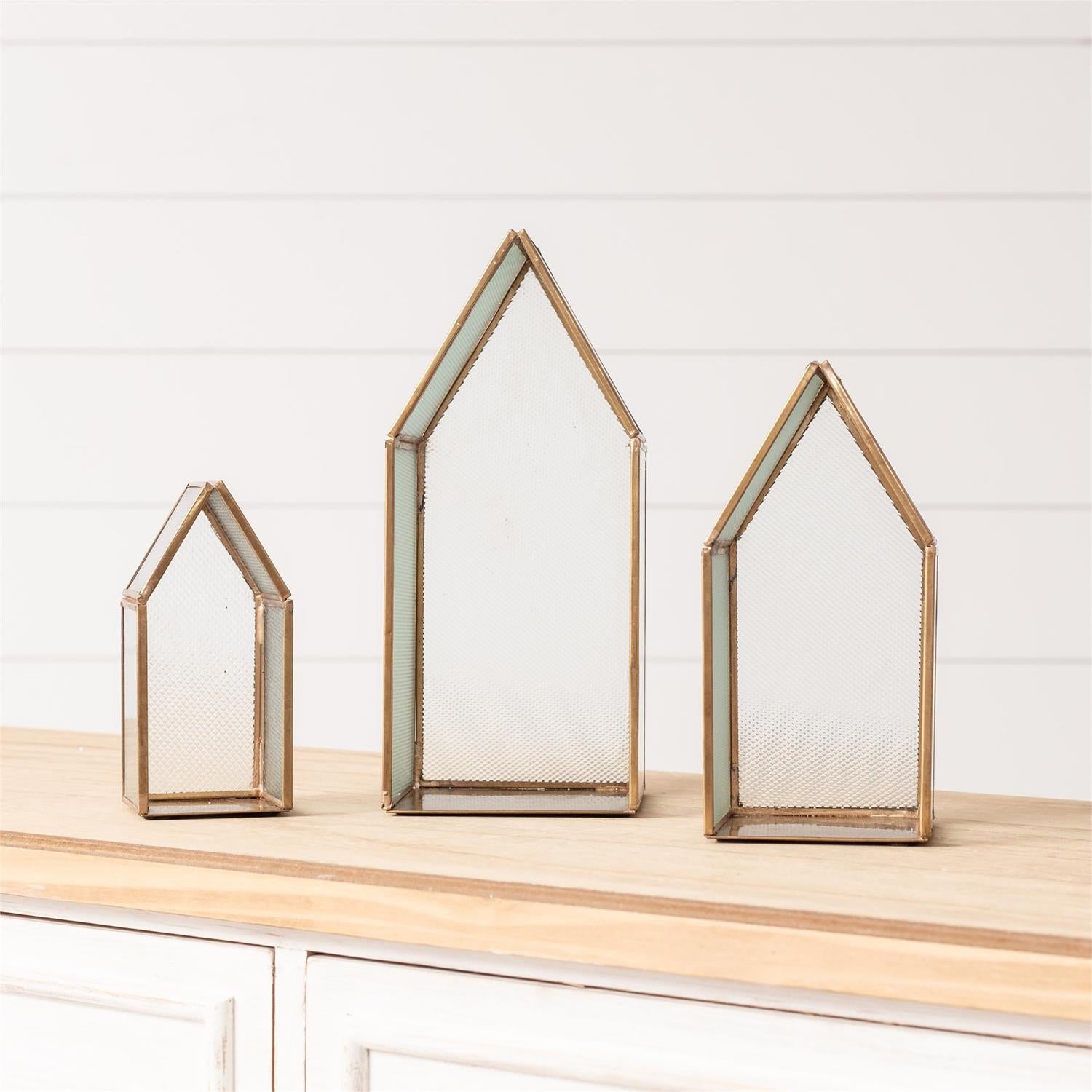 VINTAGE GLASS AND BRASS HOUSE