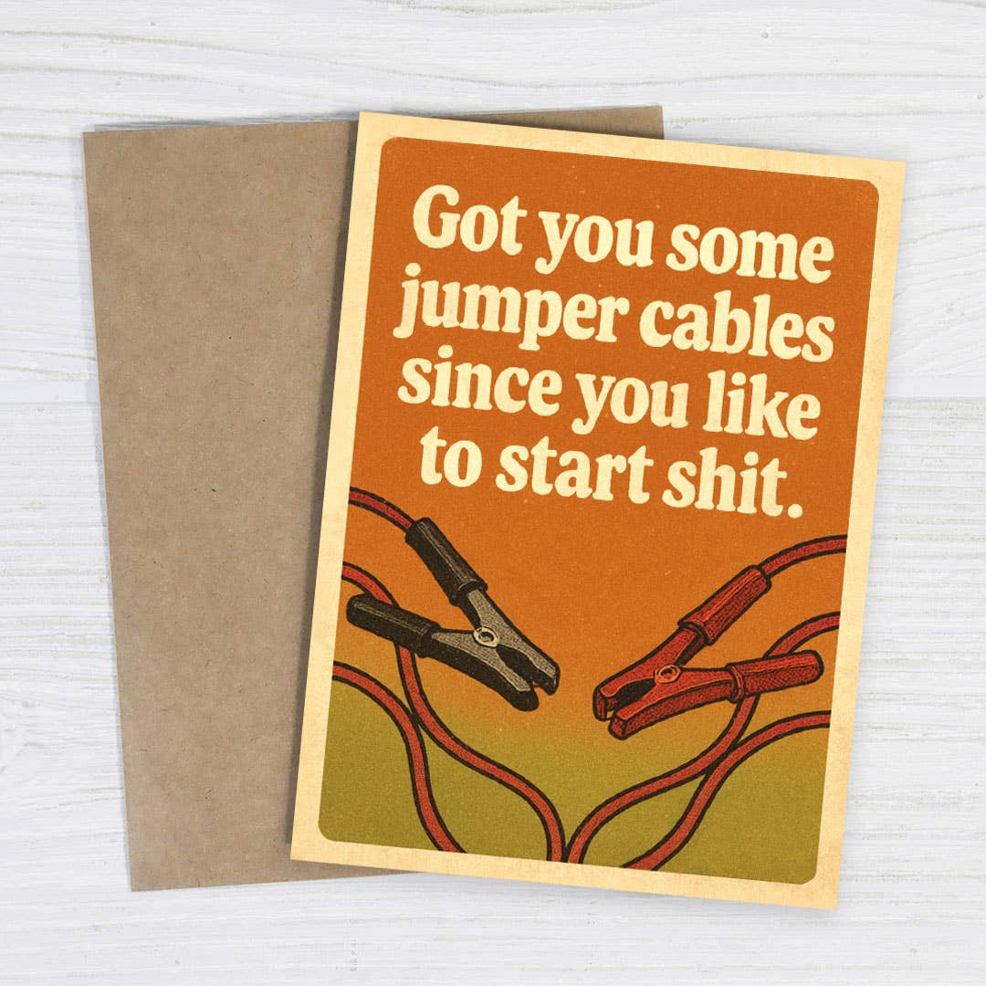 JUMPER CABLES START SHI* CARD