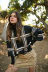 GOLD FOIL CHECKER SWEATER