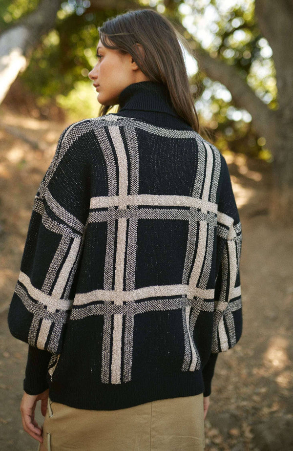 GOLD FOIL CHECKER SWEATER
