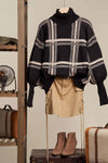 GOLD FOIL CHECKER SWEATER