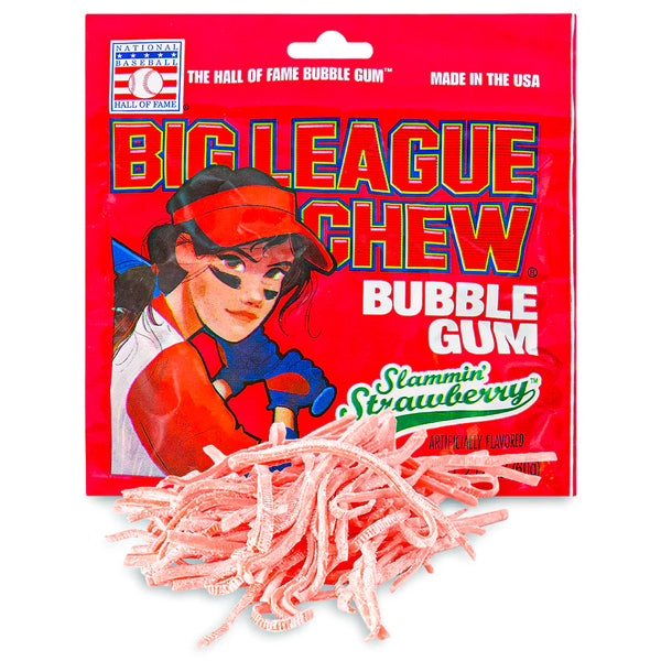 BIG LEAGUE CHEW SLAMMING' STRAWBERRY BUBBLE GUM