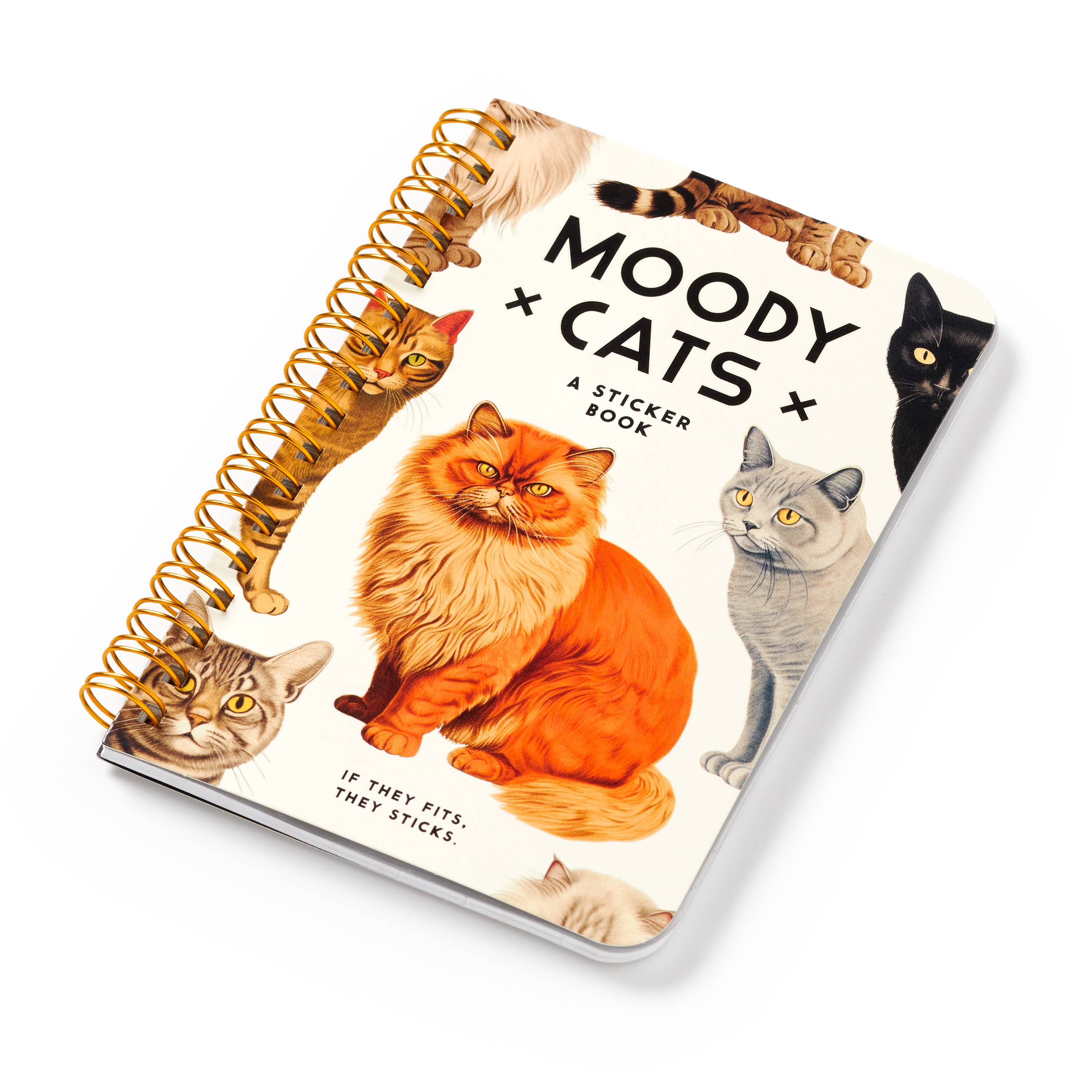 BRASS MONKEY MOODY CATS STICKER BOOK