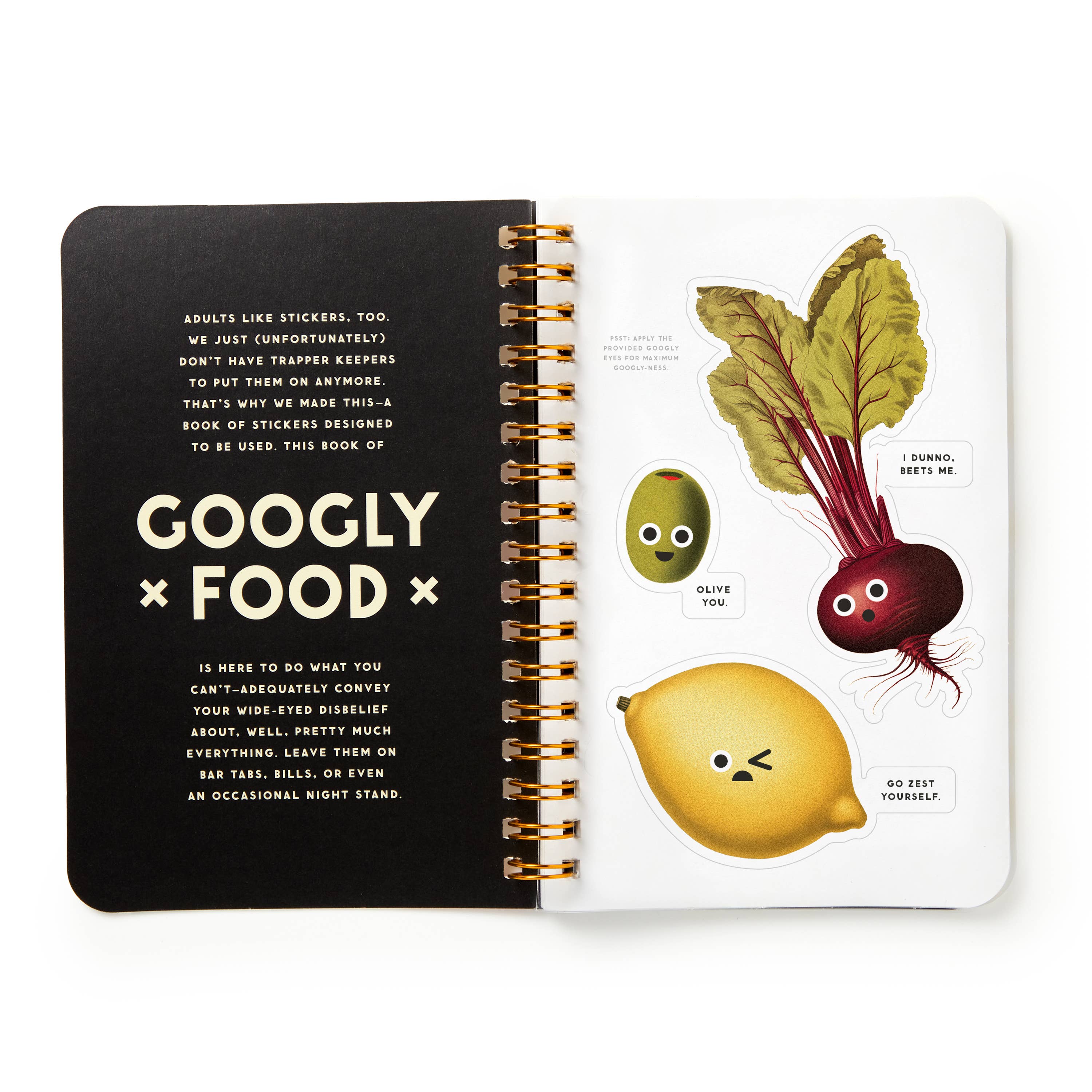 BRASS MONKEY GOOGLY FOOD STICKER BOOK