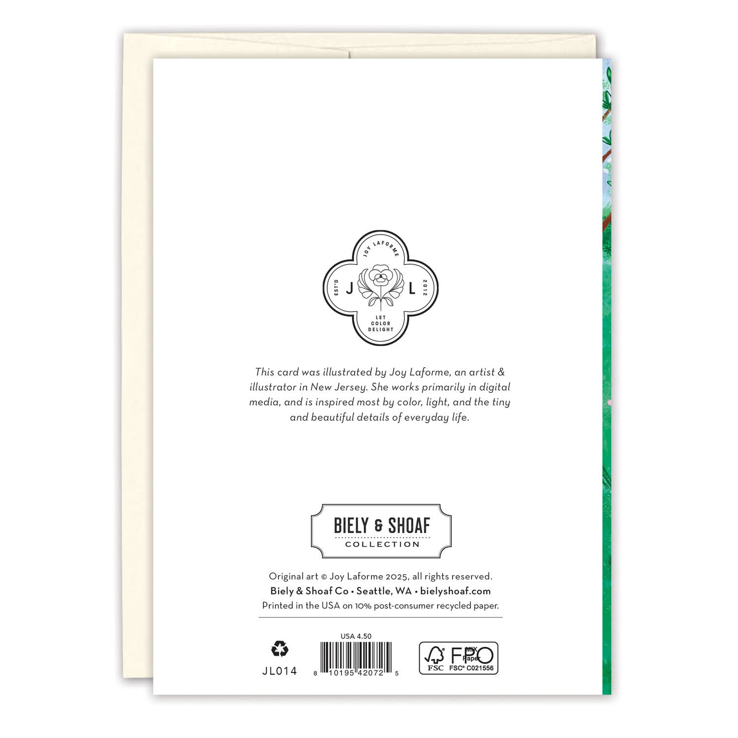 GARDEN SCENE WEDDING CARD