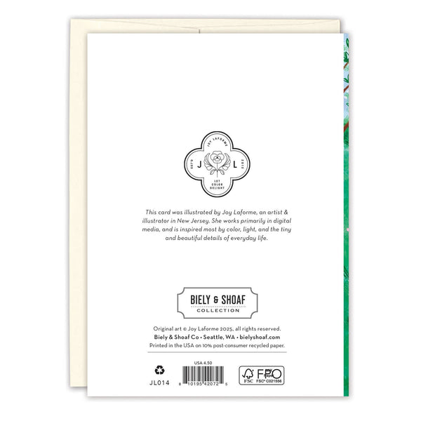 GARDEN SCENE WEDDING CARD