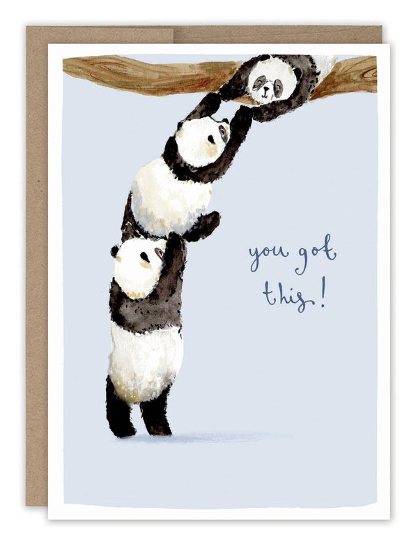 YOU GOT THIS PANDAS ENCOURAGEMENT CARD