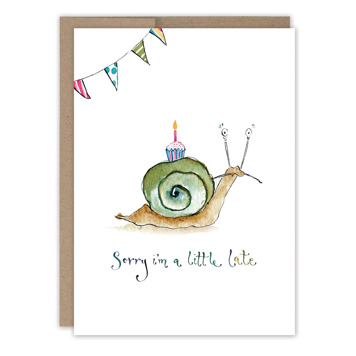 SNAIL A LITTLE LATE BELATED BIRTHDAY CARD
