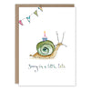 SNAIL A LITTLE LATE BELATED BIRTHDAY CARD