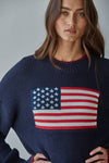 AMERICAN FLAG CREW KNIT SWEATER