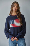AMERICAN FLAG CREW KNIT SWEATER