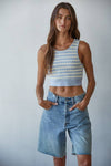 KNIT SEAMLESS RIBBED STRIPED RACERBACK BRAMI