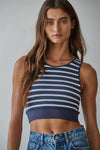 KNIT SEAMLESS RIBBED STRIPED RACERBACK BRAMI