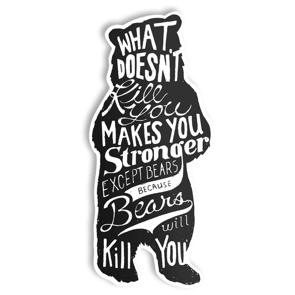 BEARS WILL KILL YOU STICKER