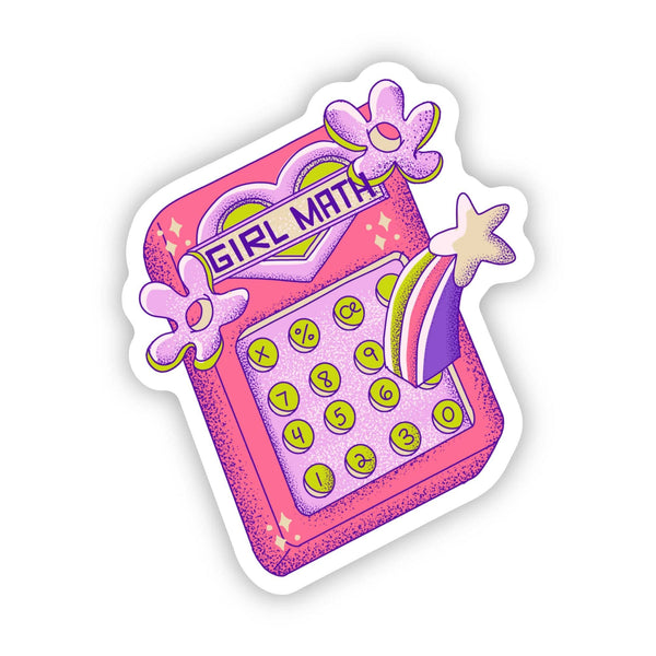 GIRL MATH CALCULATOR STICKER