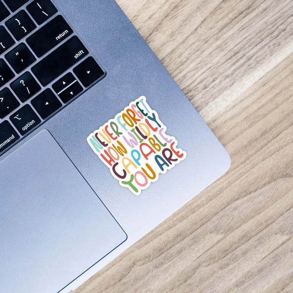 NEVER FORGET WILDLY CAPABLE STICKER