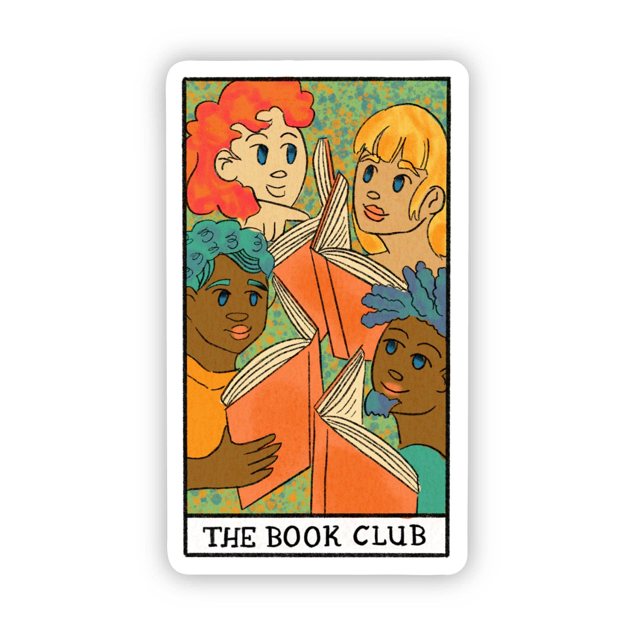 THE BOOK CLUB BOOK TAROT CARD STICKER