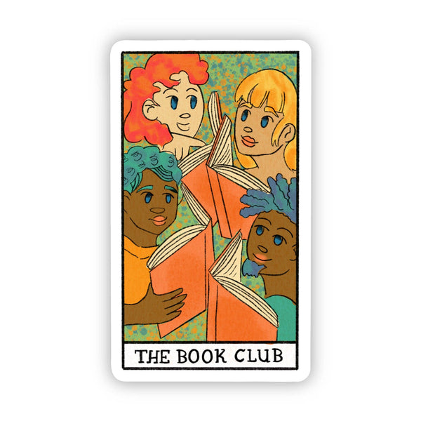 THE BOOK CLUB BOOK TAROT CARD STICKER
