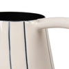 3 QUART ENAMELED METAL ORGANIC STRIPED WATERING CAN, WHITE & BLUE