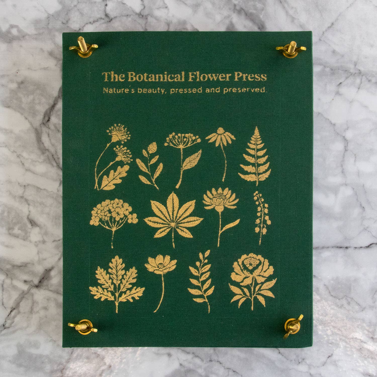 THE BOTANICAL FLOWER PRESS - LINEN COVER & GOLD FOIL