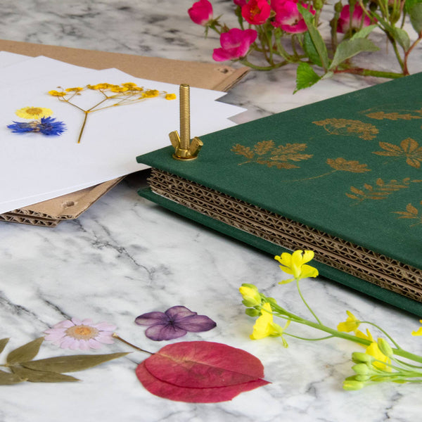 THE BOTANICAL FLOWER PRESS - LINEN COVER & GOLD FOIL