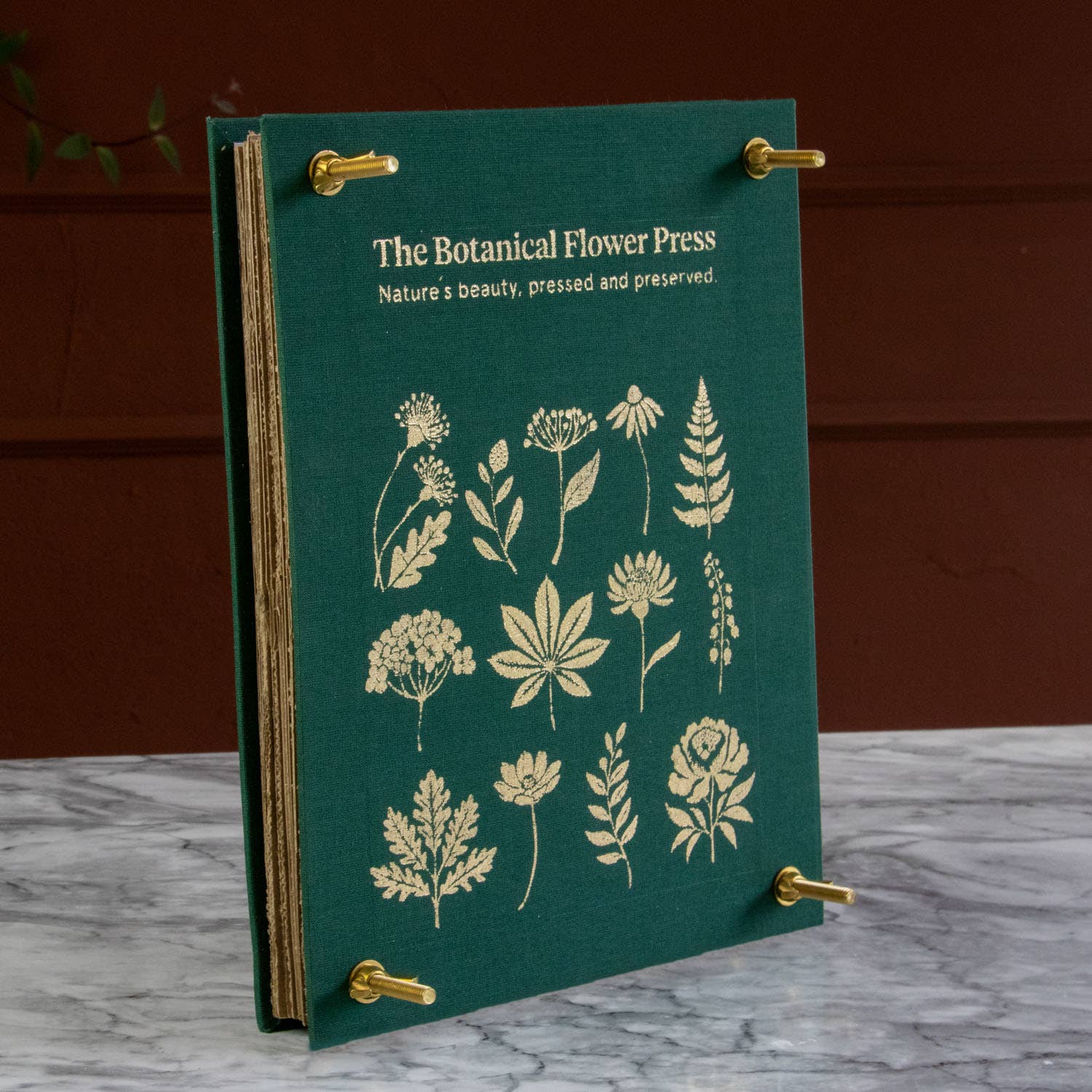THE BOTANICAL FLOWER PRESS - LINEN COVER & GOLD FOIL