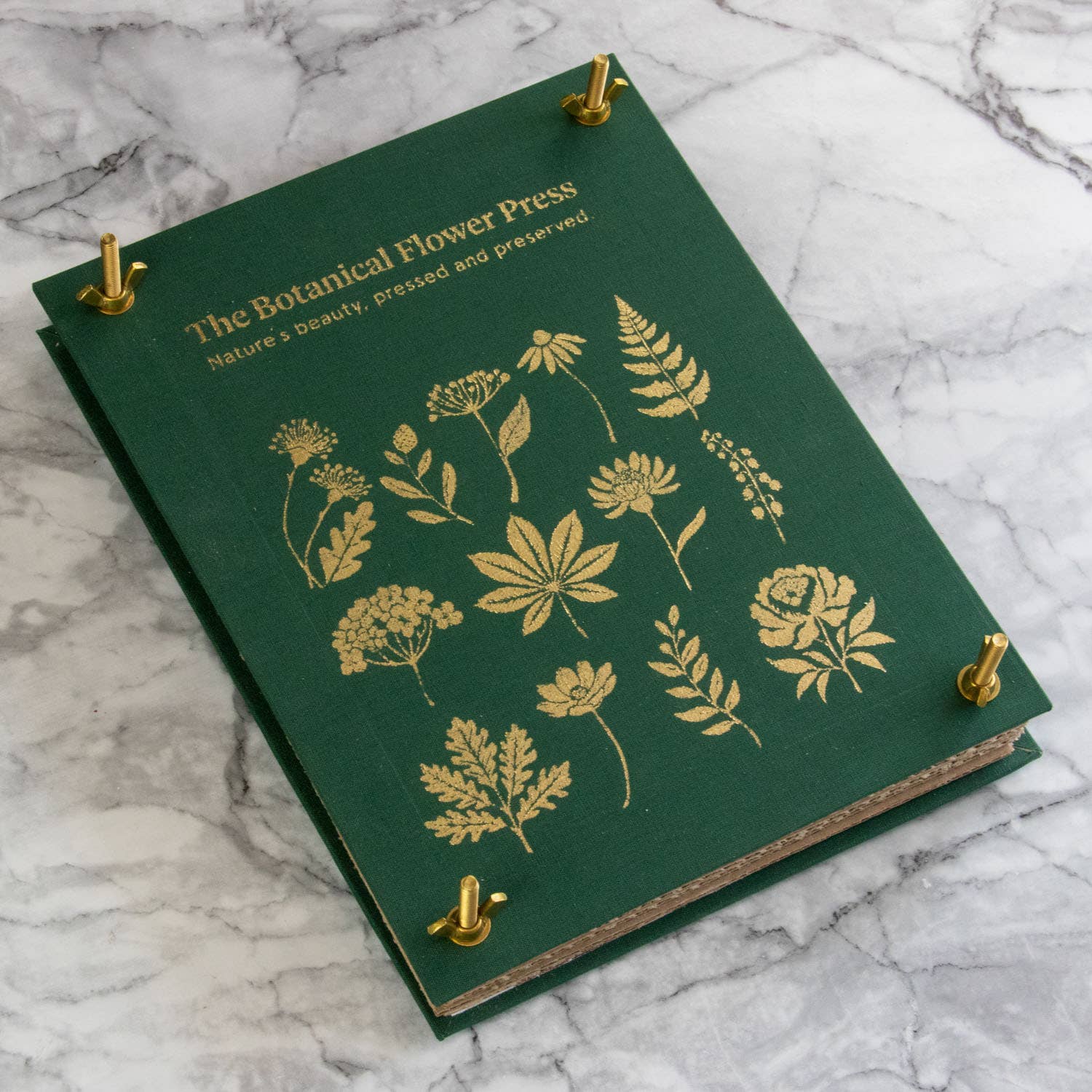 THE BOTANICAL FLOWER PRESS - LINEN COVER & GOLD FOIL
