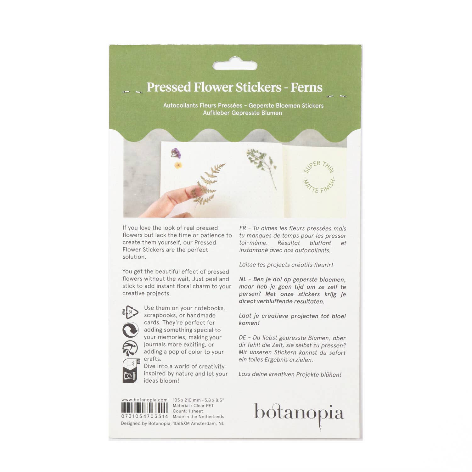PRESSED FLOWERS STICKER SHEET