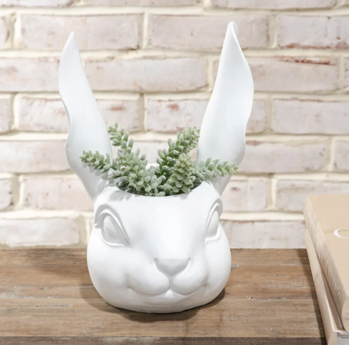 BUNNY HEAD PLANTER WHITE