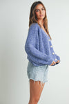 V-NECK BUTTON DOWN LONG SLEEVE CARDIGAN