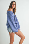 V-NECK BUTTON DOWN LONG SLEEVE CARDIGAN