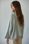 KNIT CABLE SWEATER 3/4 SLEEVE PULLOVER