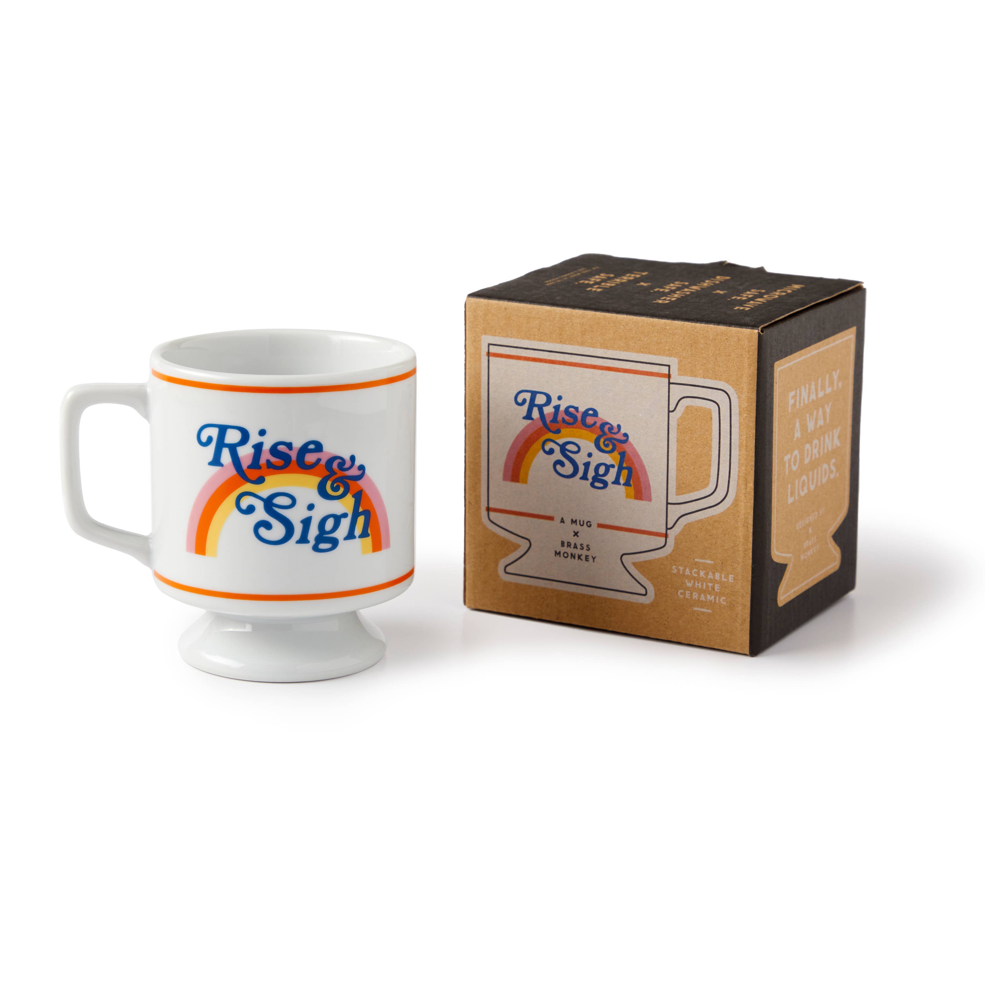 BRASS MONKEY RISE & SIGH PEDESTAL MUG