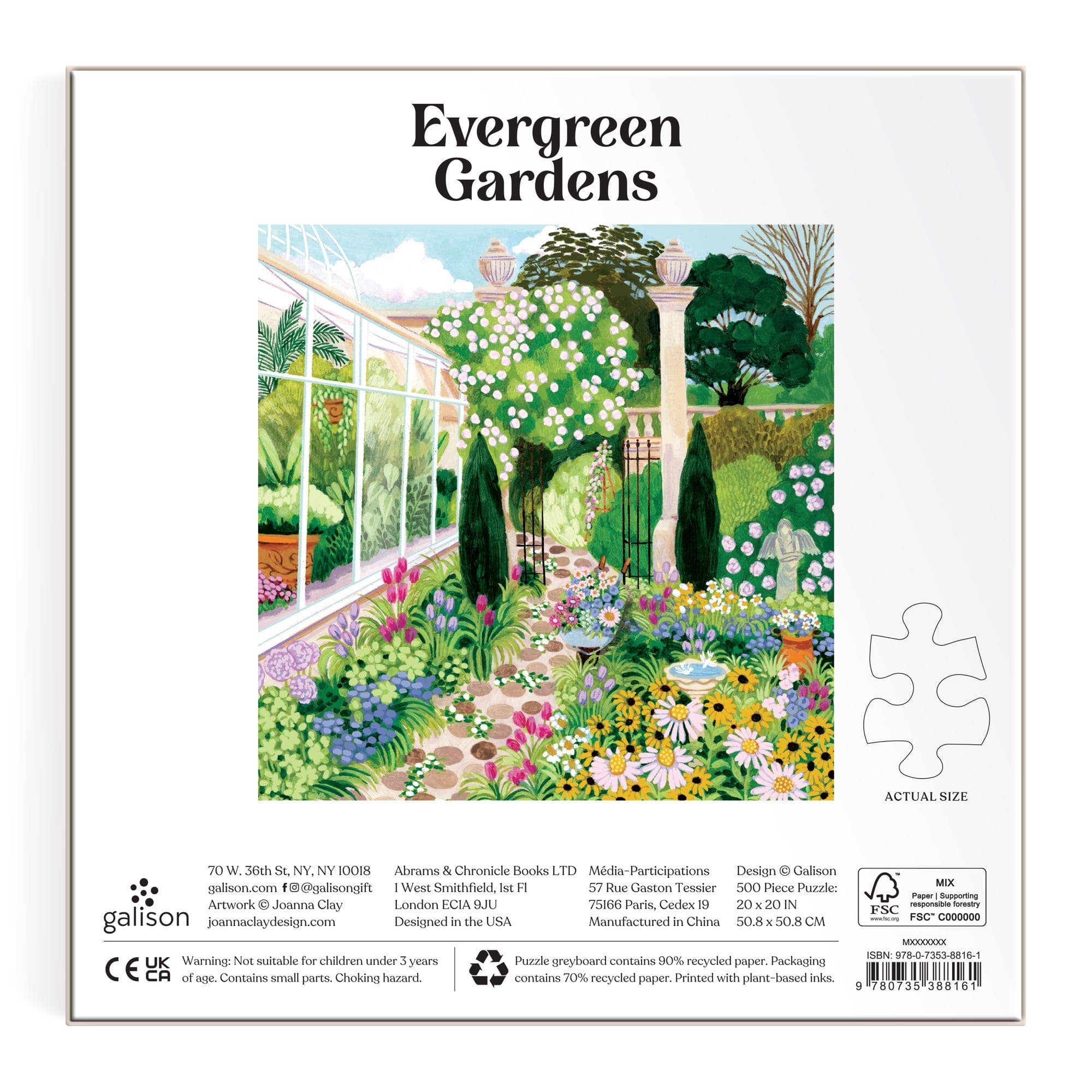 EVERGREEN GARDENS 500 PIECE PUZZLE