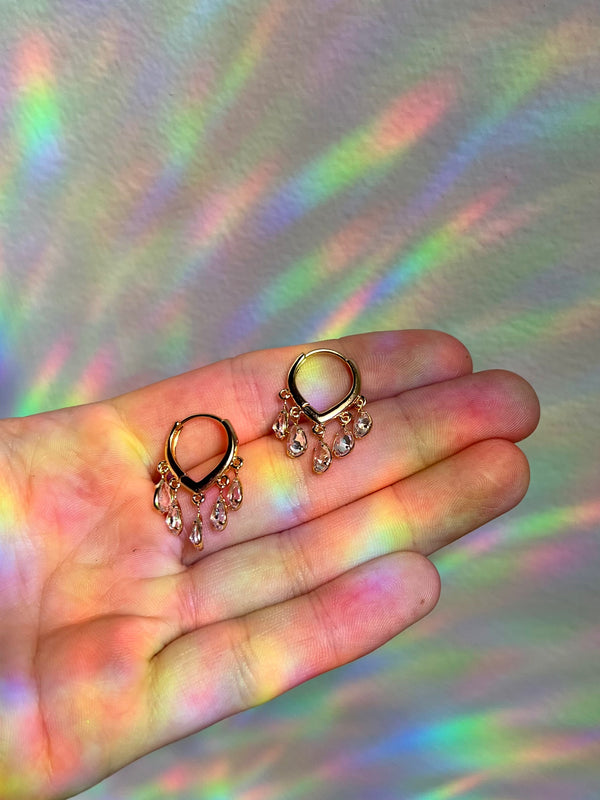 STACKED DIAMOND DROP HUDDIES CBK