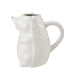 12 OZ. CERAMIC HEDGEHOG SHAPED CREAMER, WHITE