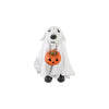 Plastic Skeleton Dog in Ghost Sheet with LED Jack-O-Lantern Light (Batteries Included)