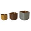 ENAMELED METAL PLANTERS