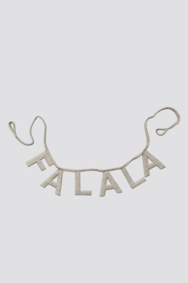 HANDMADE COTTON BLEND BRAIDED GARLAND WITH SEQUINS "FALALA"