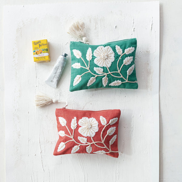 COTTON POUCH W/ TASSEL & INTERIOR COATING