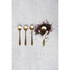 STAINLESS STEEL FLOWER SHAPED SPOONS, SET OF 3