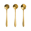STAINLESS STEEL FLOWER SHAPED SPOONS, SET OF 3