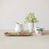 FOOTED SLENDER VASE WITH 3D FLOWERS & GOLD ELECTROPLATING