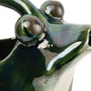32 OZ. STONEWARE FROG WATERING PITCHER, REACTIVE GLAZE, GREEN, WHITE & BROWN (EACH ONE WILL VARY)