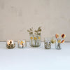 HANDMADE GLASS TEALIGHT/VOTIVE HOLDER WITH EMBEDDED NATURAL SILK OAK LEAVES