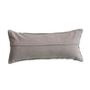 COTTEN VELVET LUMBAR PILLOW WITH EMBROIDERED BUTTERFLIES & CHAMBRAY BACK