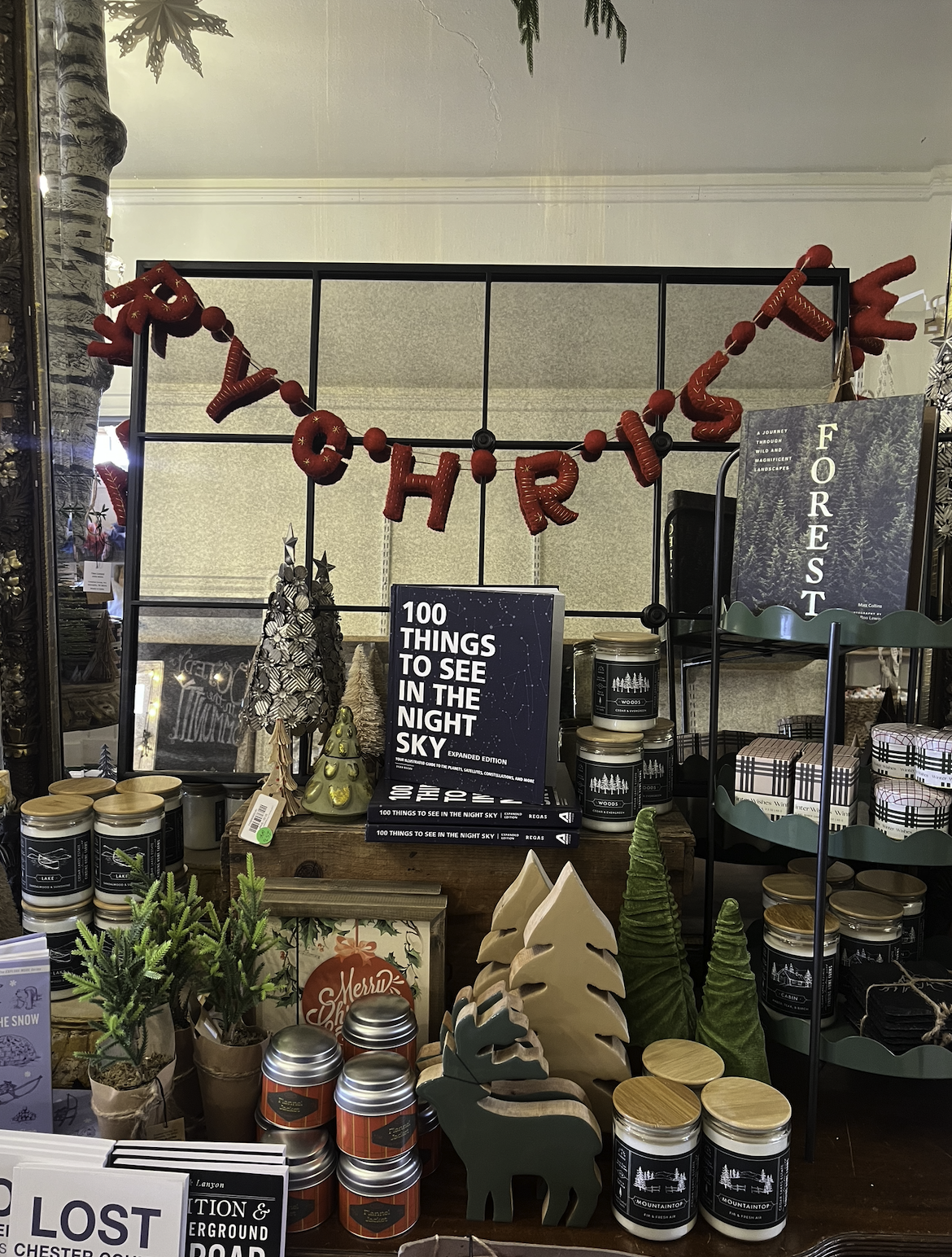 HANDMADE WOOL FELT GARLAND WITH METALLIC THREAD EMBROIDERY & JUTE CORD