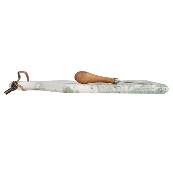 MARBLE CHEESE BOARD W/ KNIFE SET